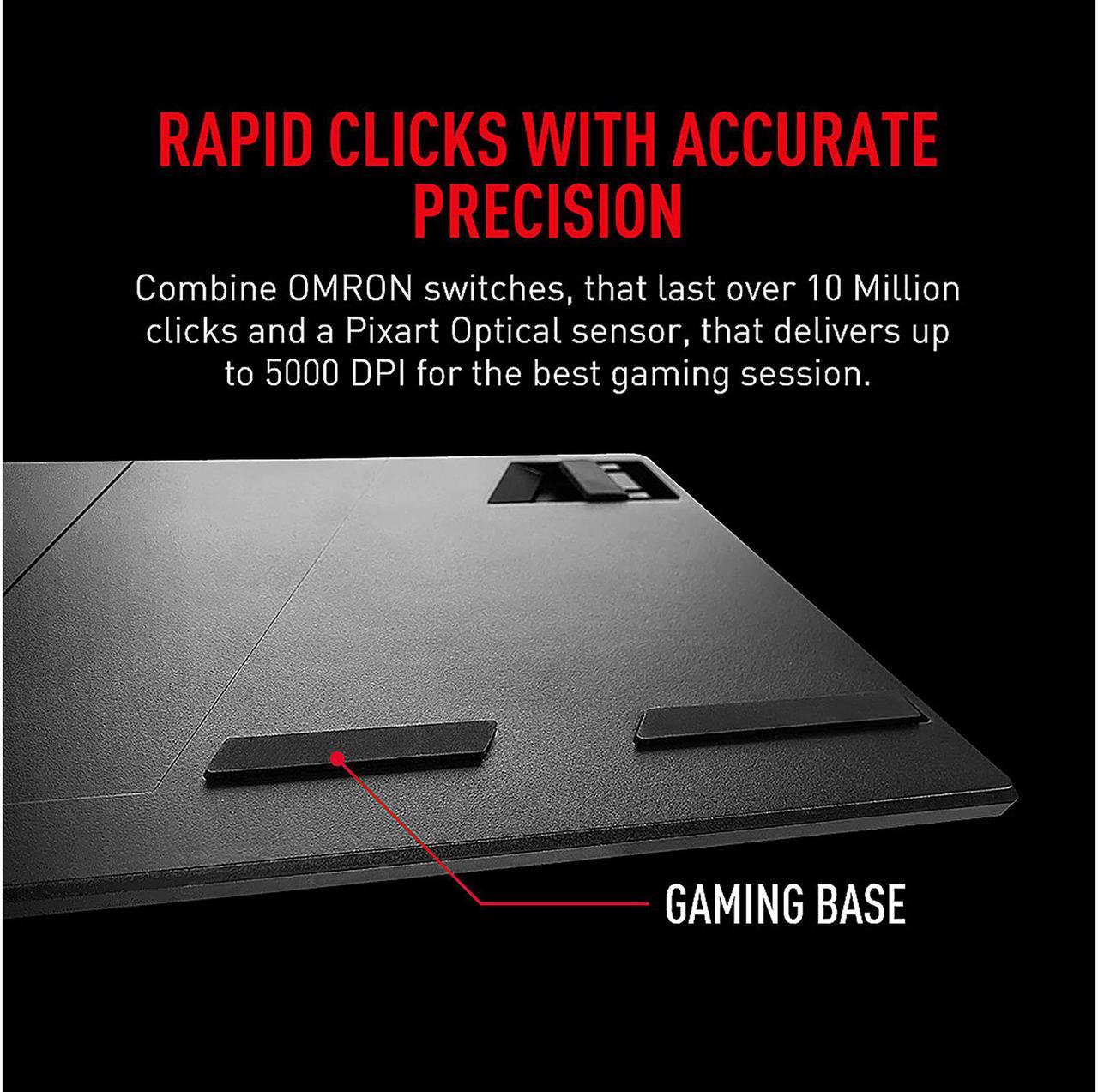 Keyboard and Mouse 6-Zone RGB Gaming Keyboard & GM11 Gaming Mouse, Water Repellent & Splash-Proof, 5000 DPI
