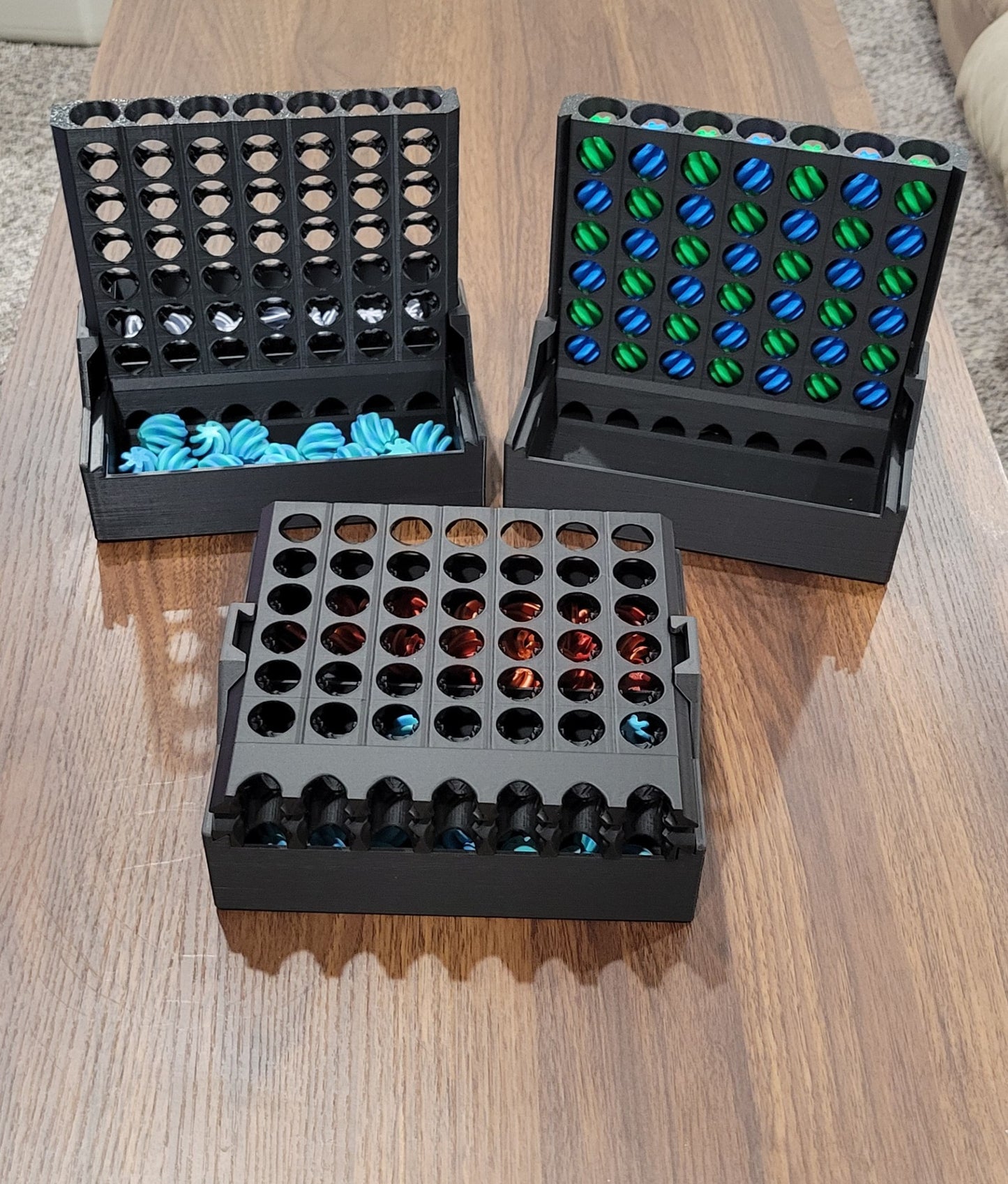 Custom Self Sorting Connect FOUR Board Game - Fully 3D Printed!