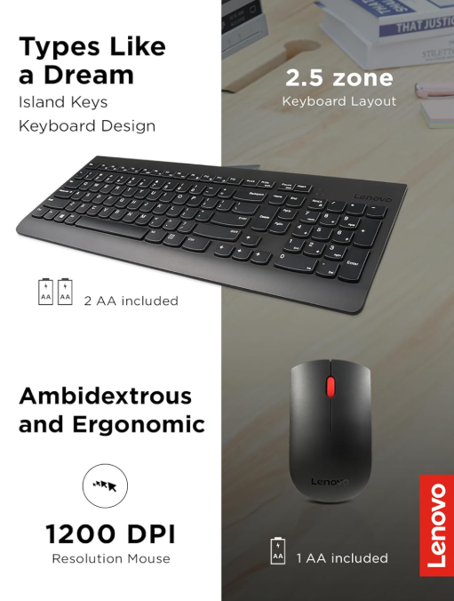 Lenovo Wireless Keyboard and Mouse