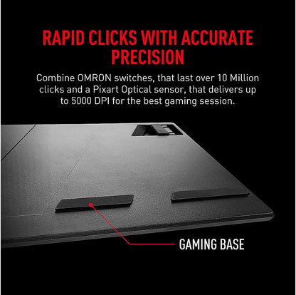 Keyboard and Mouse 6-Zone RGB Gaming Keyboard & GM11 Gaming Mouse, Water Repellent & Splash-Proof, 5000 DPI
