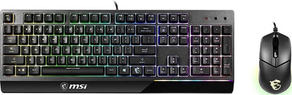 Keyboard and Mouse 6-Zone RGB Gaming Keyboard & GM11 Gaming Mouse, Water Repellent & Splash-Proof, 5000 DPI