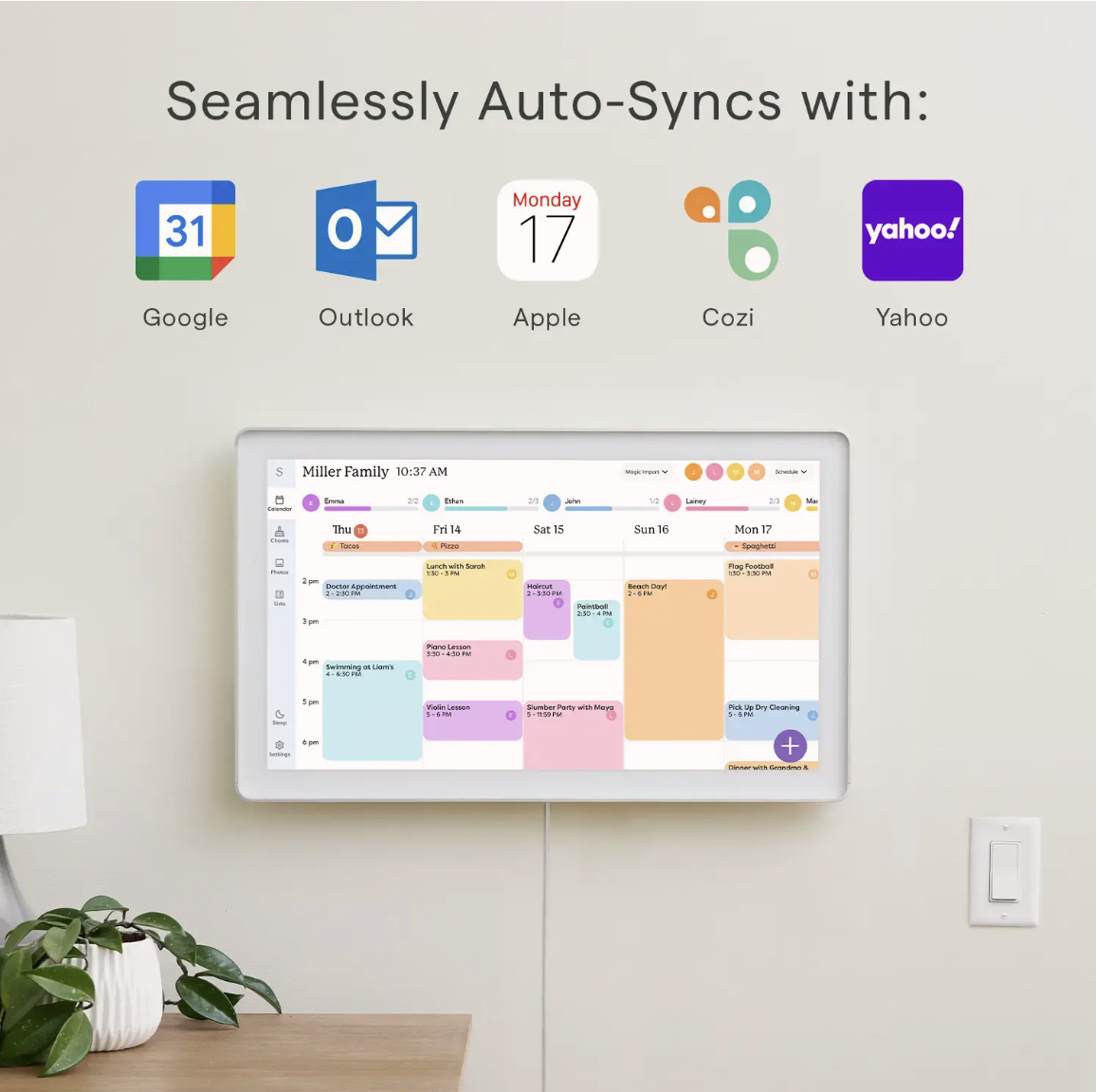 ** Backordered** Skylight - Calendar Max: 27 inch Touchscreen Smart Calendar and Family Organizer - Aluminum