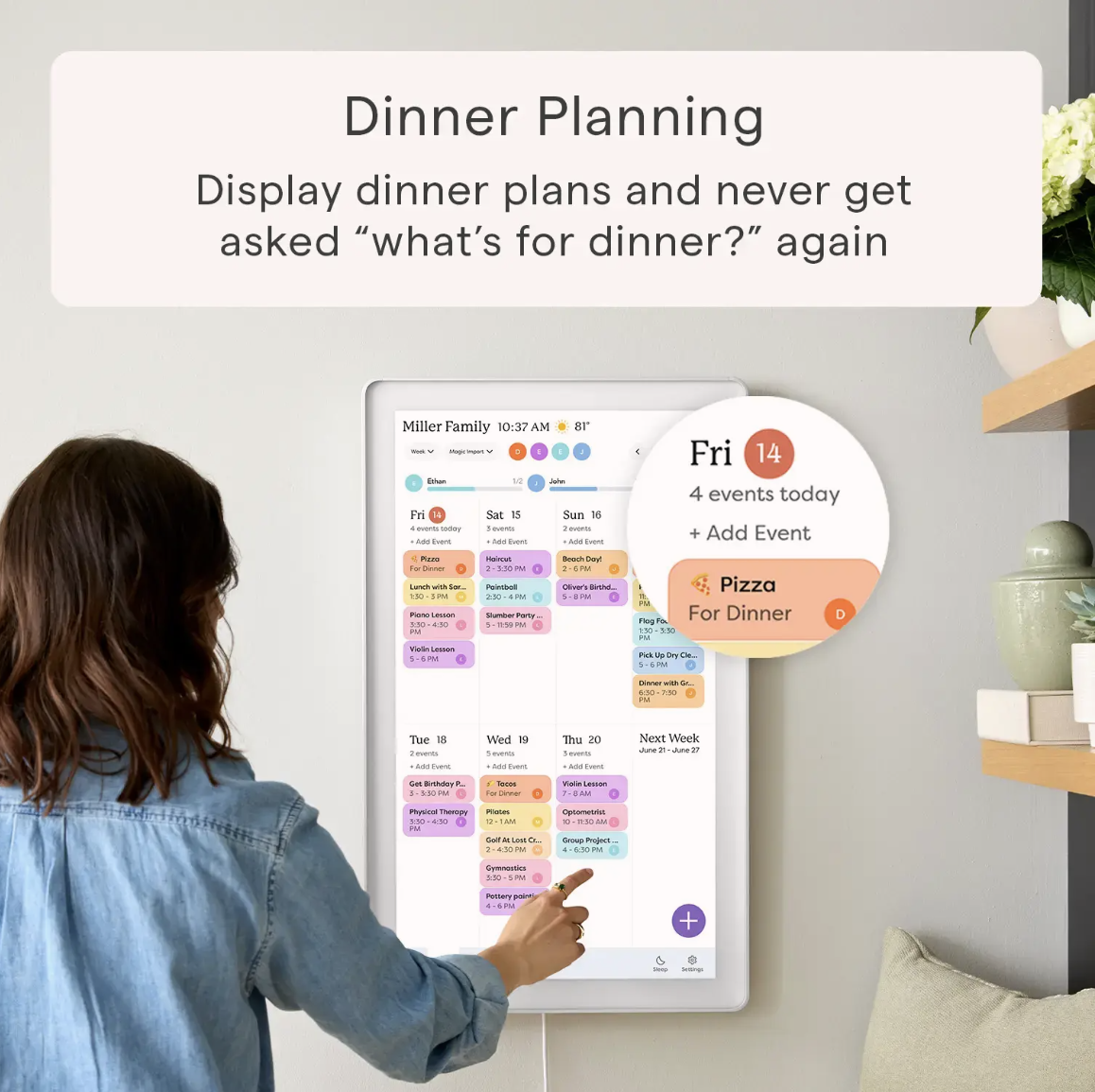 ** Backordered** Skylight - Calendar Max: 27 inch Touchscreen Smart Calendar and Family Organizer - Aluminum